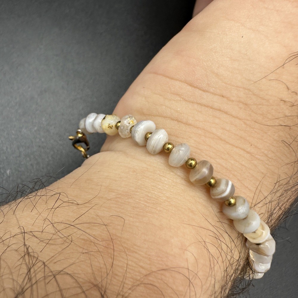Ancient Old Soleimani Agate Beads Bracelet