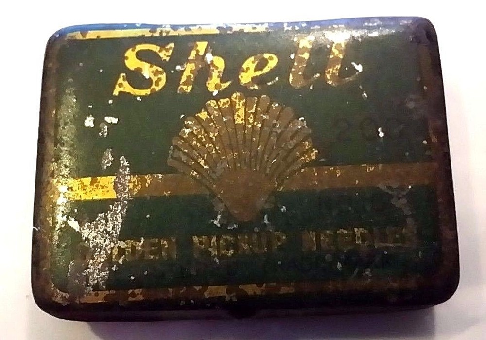 PG166 - Gramophone needles SHELL gramophone tip box EMPTY 11/16