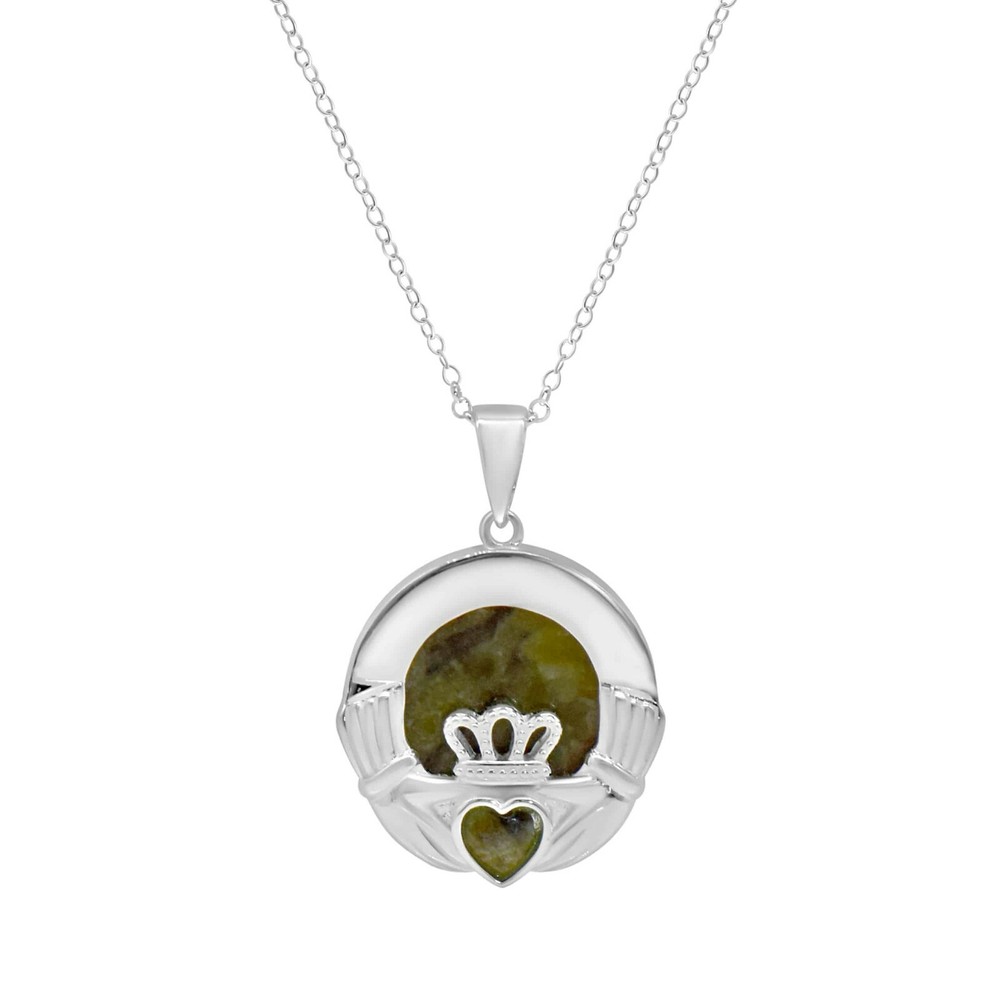 IRISH Connemara Marble CLADDAGH PENDANT 70050