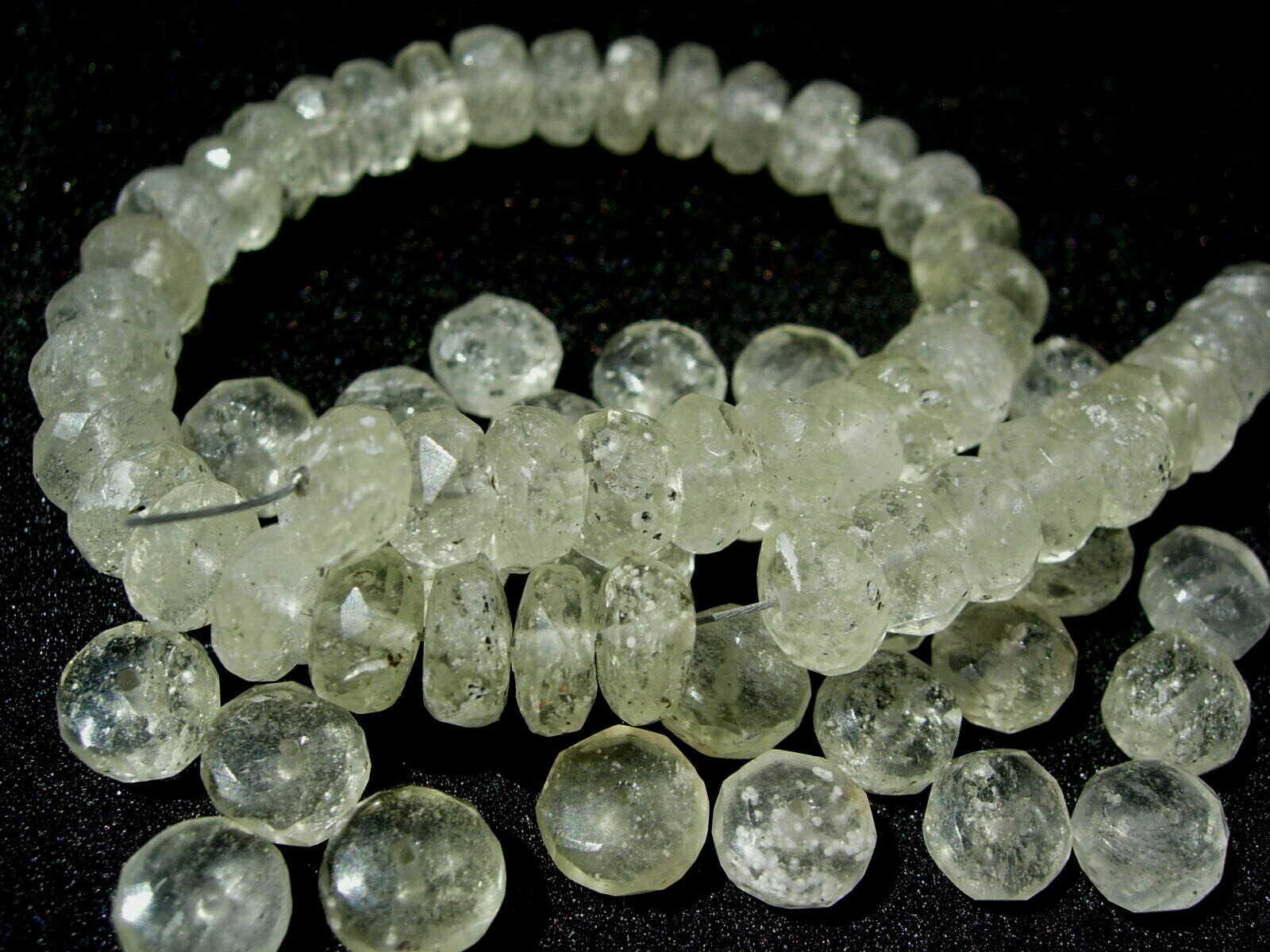 TEN - 6x3mm $37.99 per 10 Libyan Desert Glass Beads from Meteorite Impact + COA