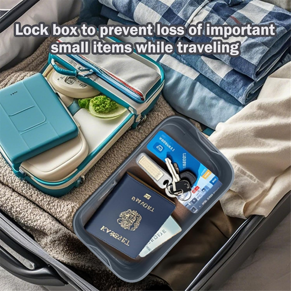Lockable Storage Box,Medicine Lock Box Travel Case,Refrigerator Bin Container fo