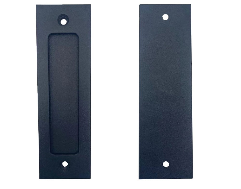 6" 2 Pack Sliding Barn Door Handle - Flat Black Flush Handle for Sliding Barn...