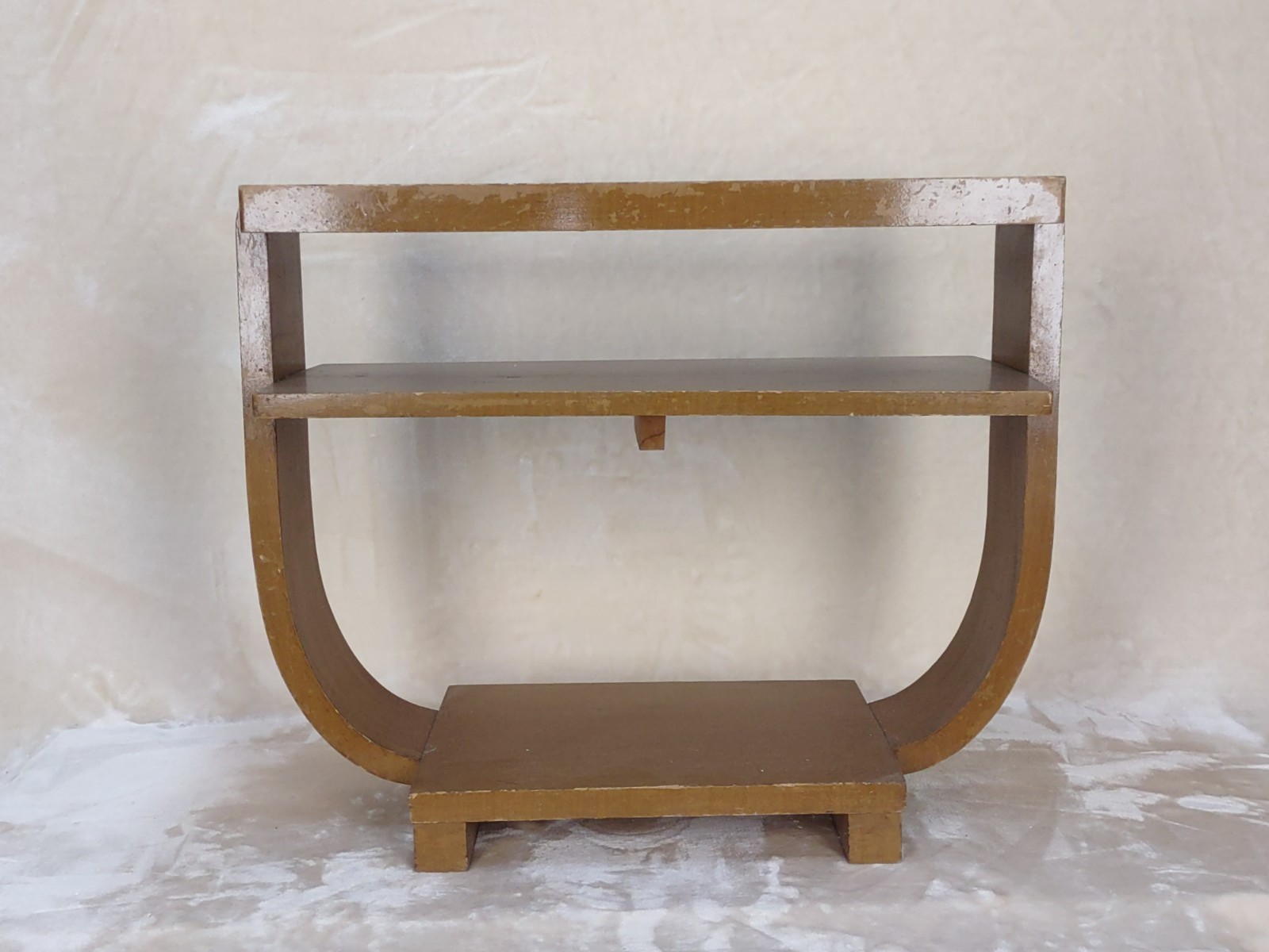 Gilbert Rohde Brown Saltman Style Art Deco Wood Table 1947? FOR RESTORATION