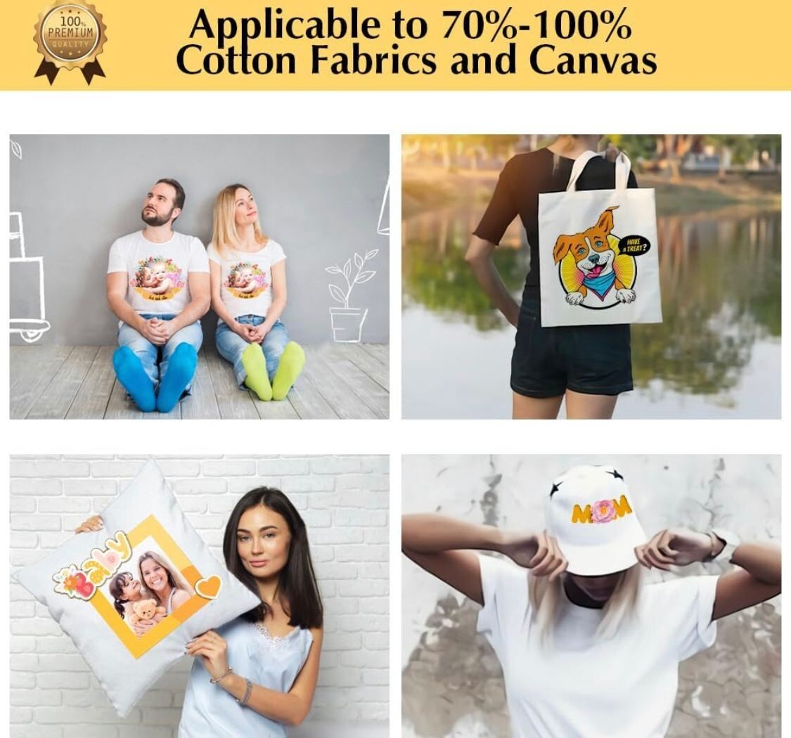 INKJET HEAT TRANSFER PAPER RED GRID 8.5" x 11" FOR LIGHT COLOR TSHIRTS 500Pk