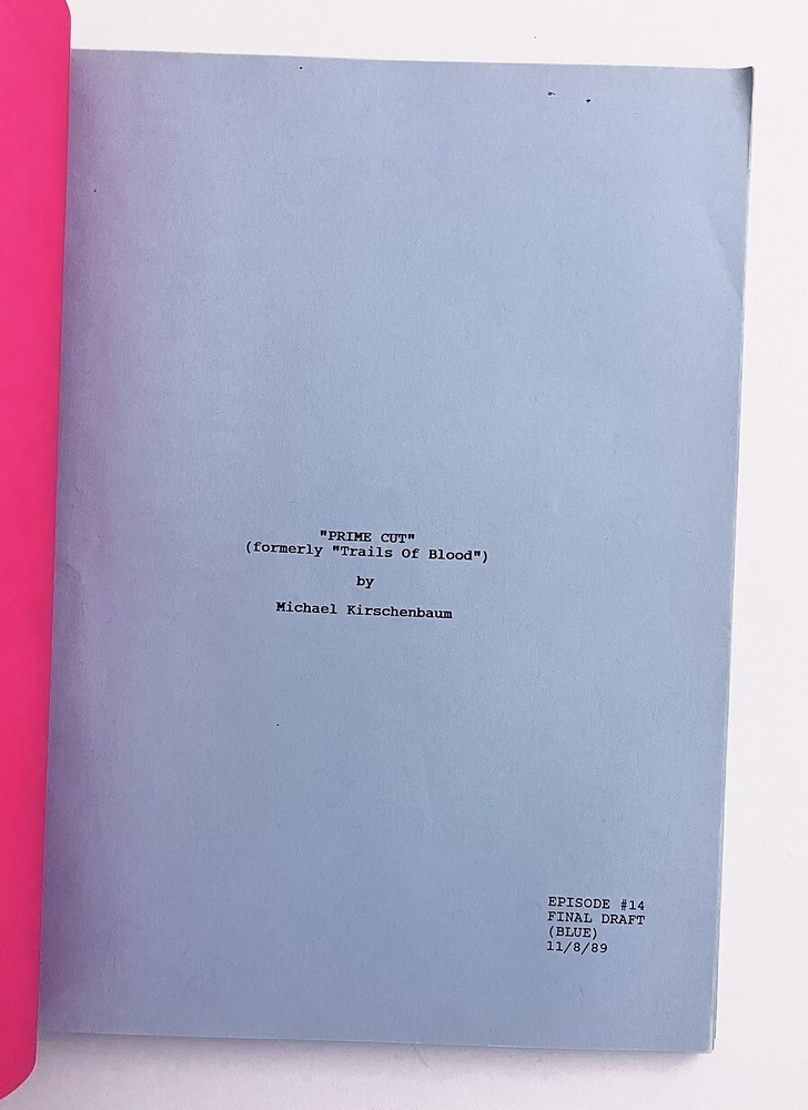 Freddy's Nightmares Original TV Script "Prime Cut" 1989 Robert Englund