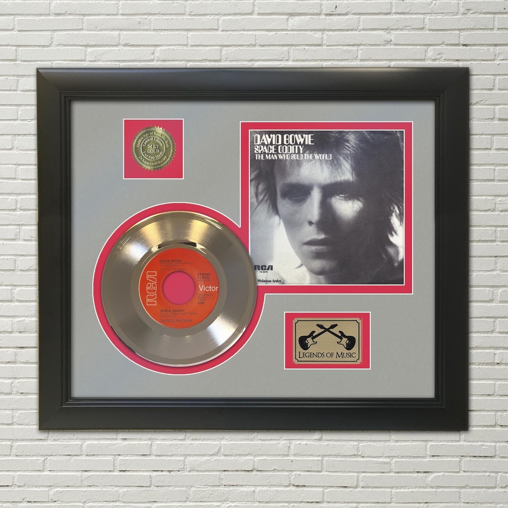 David Bowie Space Oddity Framed 45 Picture Sleeve Record Display.