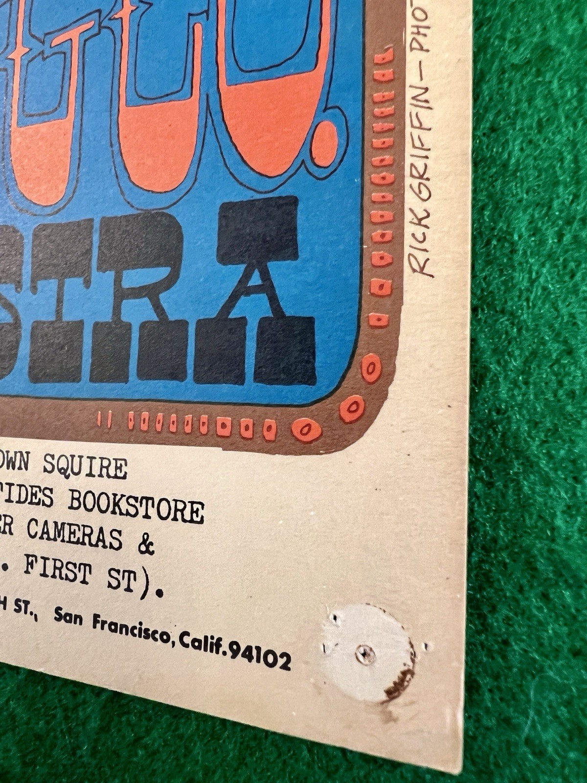 Original JANIS JOPLIN Big Brother & The Holding Co 1st PRINT Concert Poster 1967