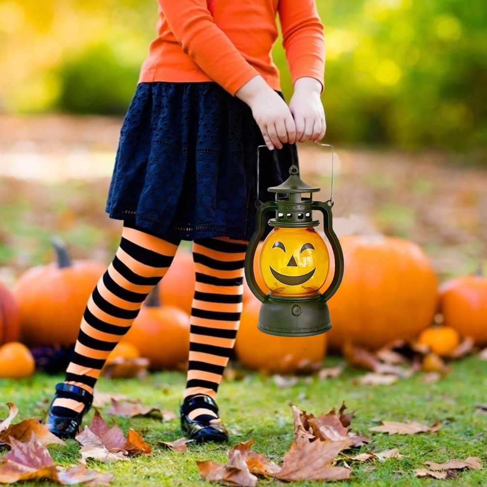 A Style Halloween Pumpkin Lantern With Battery