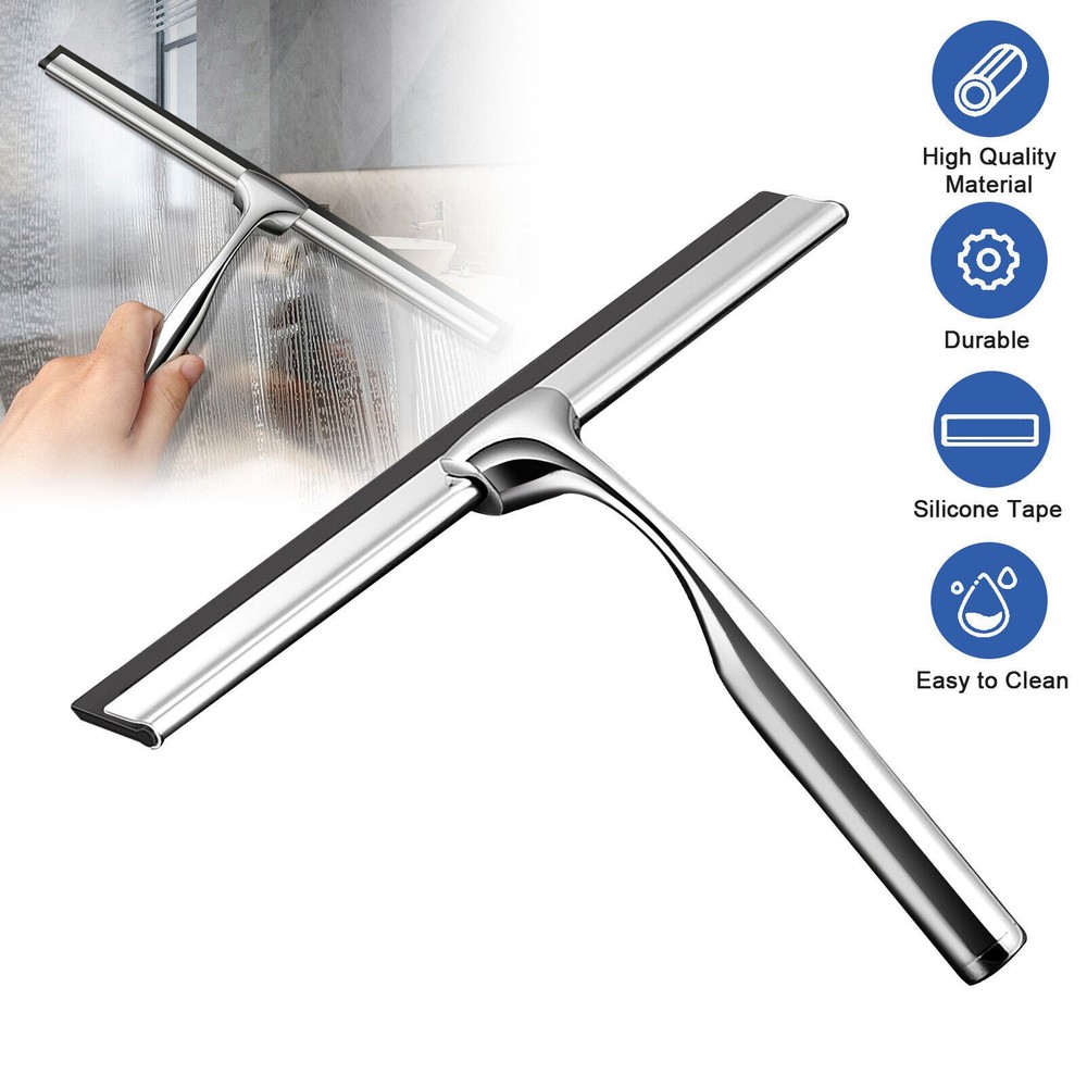 Glass Wiper Durable Replacement Squeegee Shower Cleaner Doors Bathroom Windows