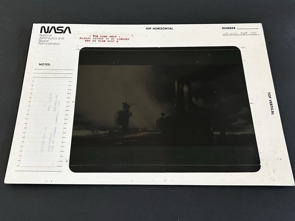 1983 NASA KSC Space Shuttle Orbiter Art Program Presentation Transparency