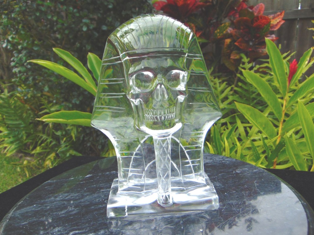 K9 Crystal Pharaoh Skull by Skullis