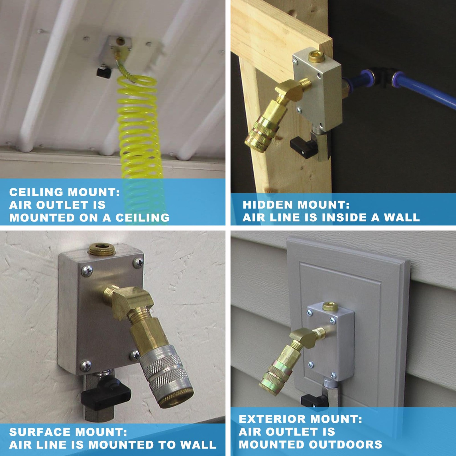 1/2″OD Compressed Air Piping System and Shop Line Kit