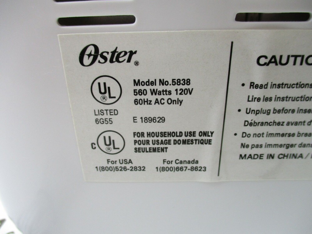 Choose Part for Oster Bread Bread Maker Model 5838