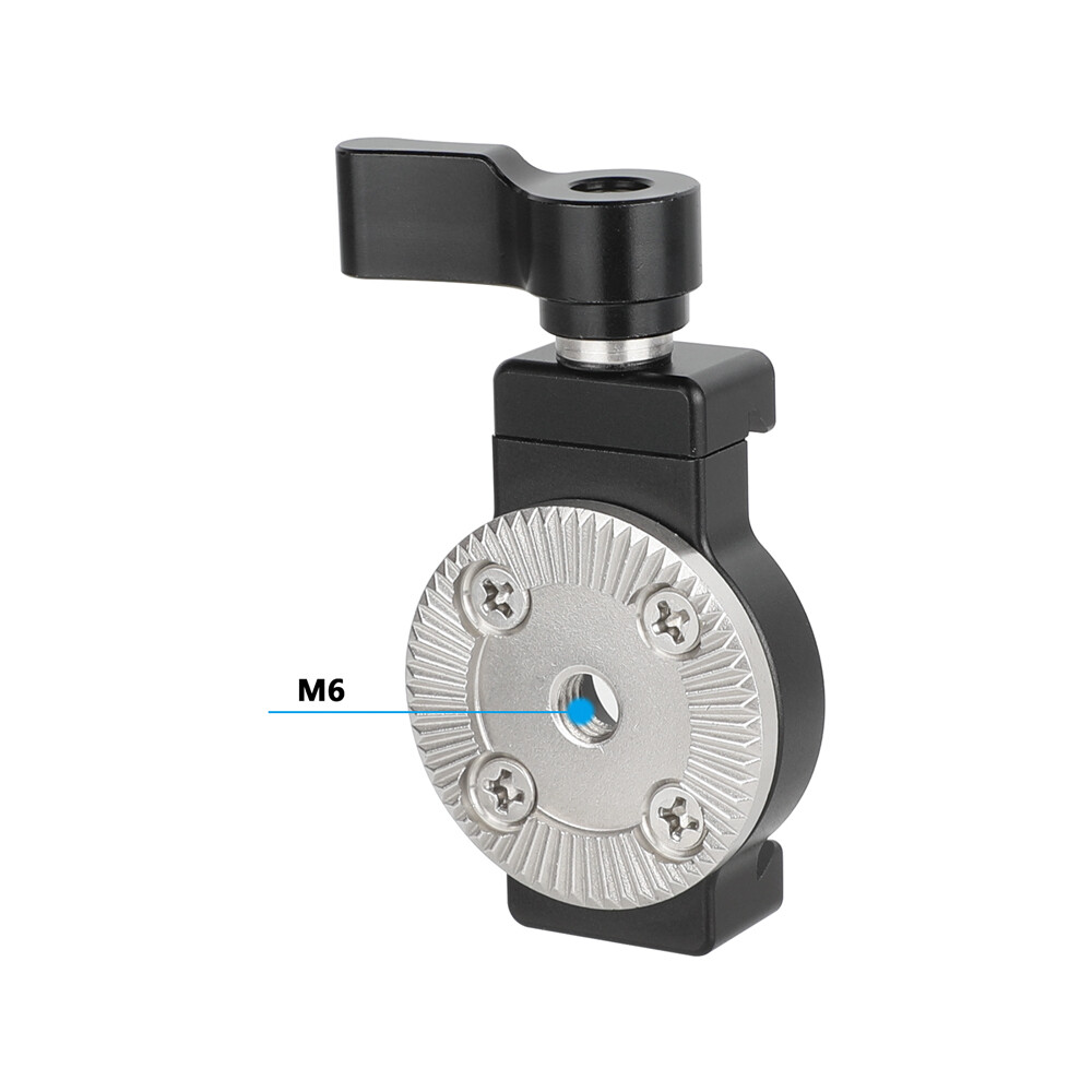 Arca-Type Quick Release Clamp w/M6 ARRI-Style Rosette fr Camera Rig/Handle/Plate