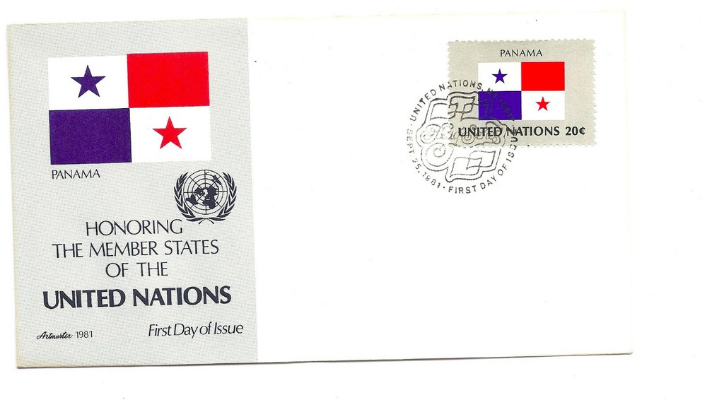 United Nations #364 Flag Series 1981, Panama, Artmaster FDC