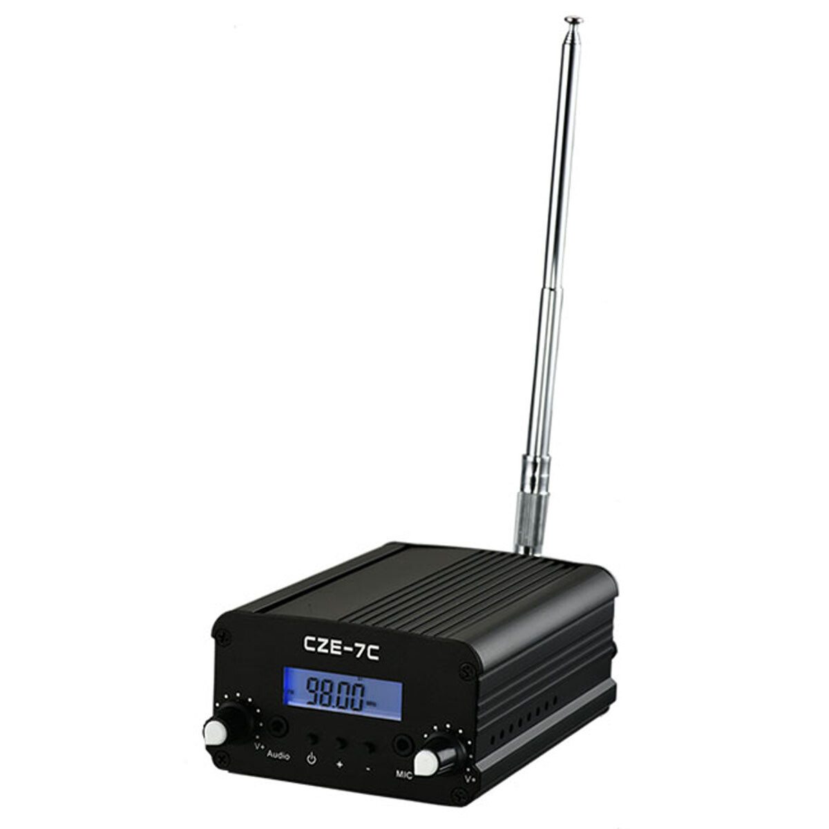 FM Transmitter Church 7/1W Mini Radio Stereo Station PLL Black w/ Antenna CZE7C