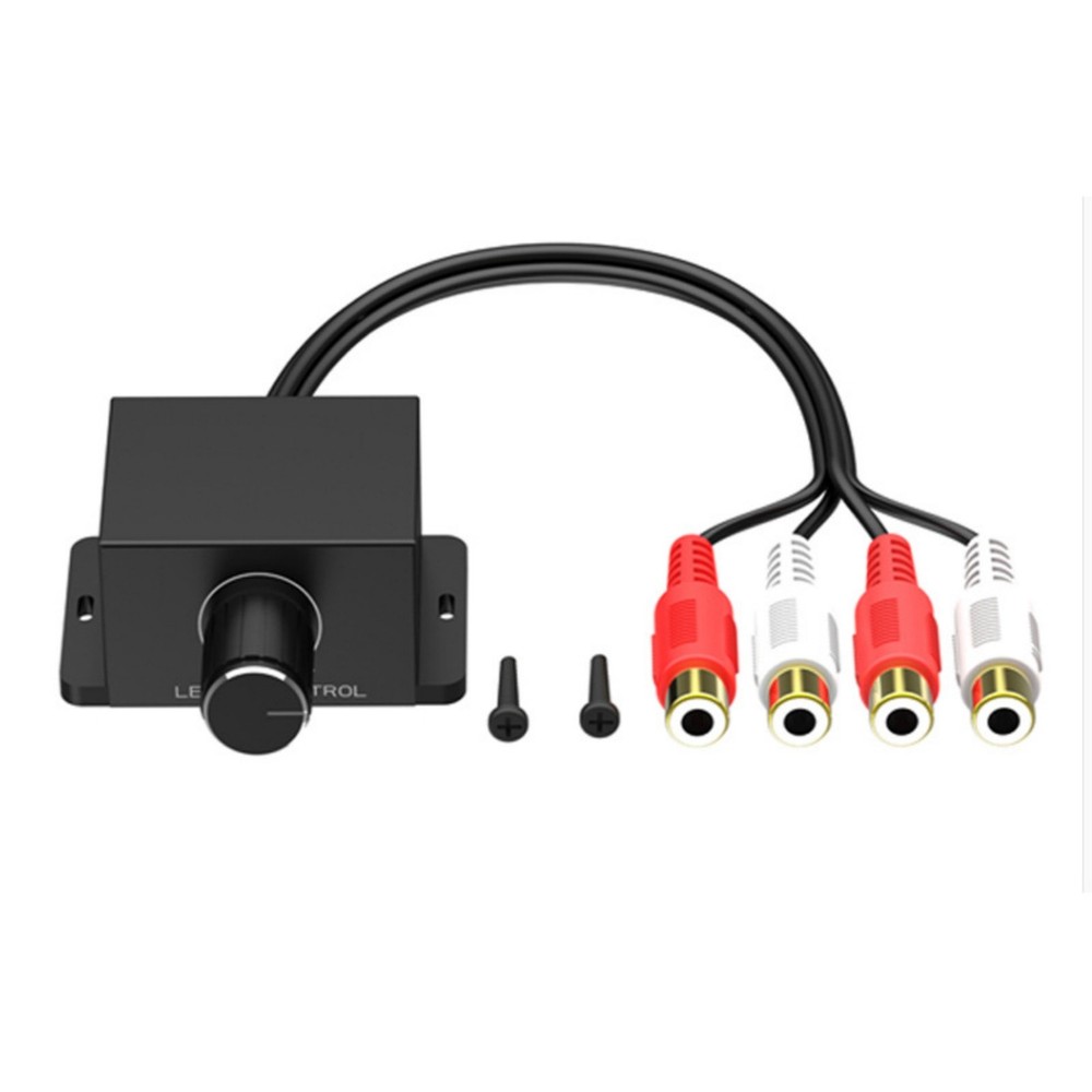 RCA Input Output Level Controller Remote Volume Knob for Car AMP Installation