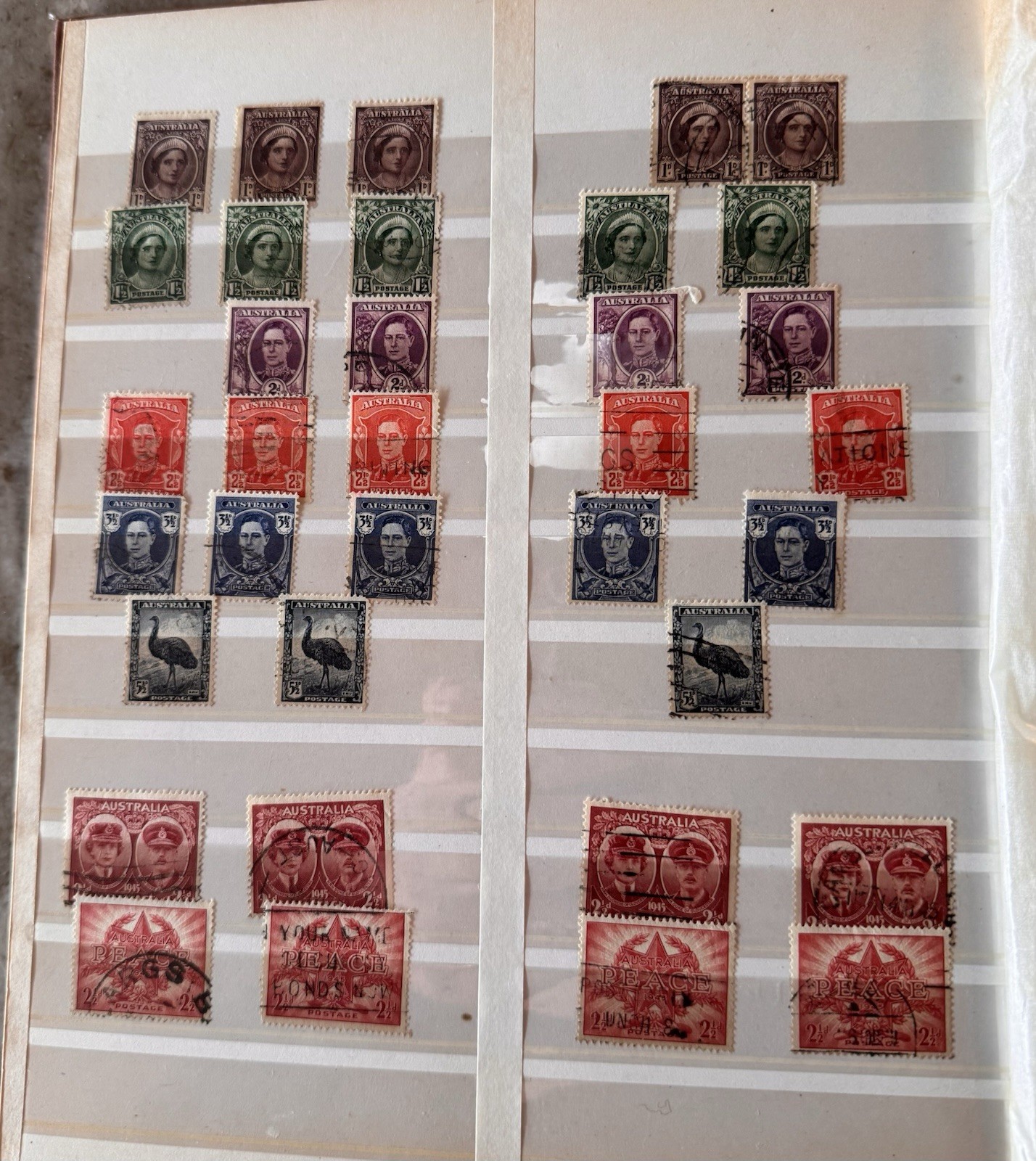 Australia Stamp Album. 1940’s - 70. SG, well populated. Roos, Royalty, Sport…