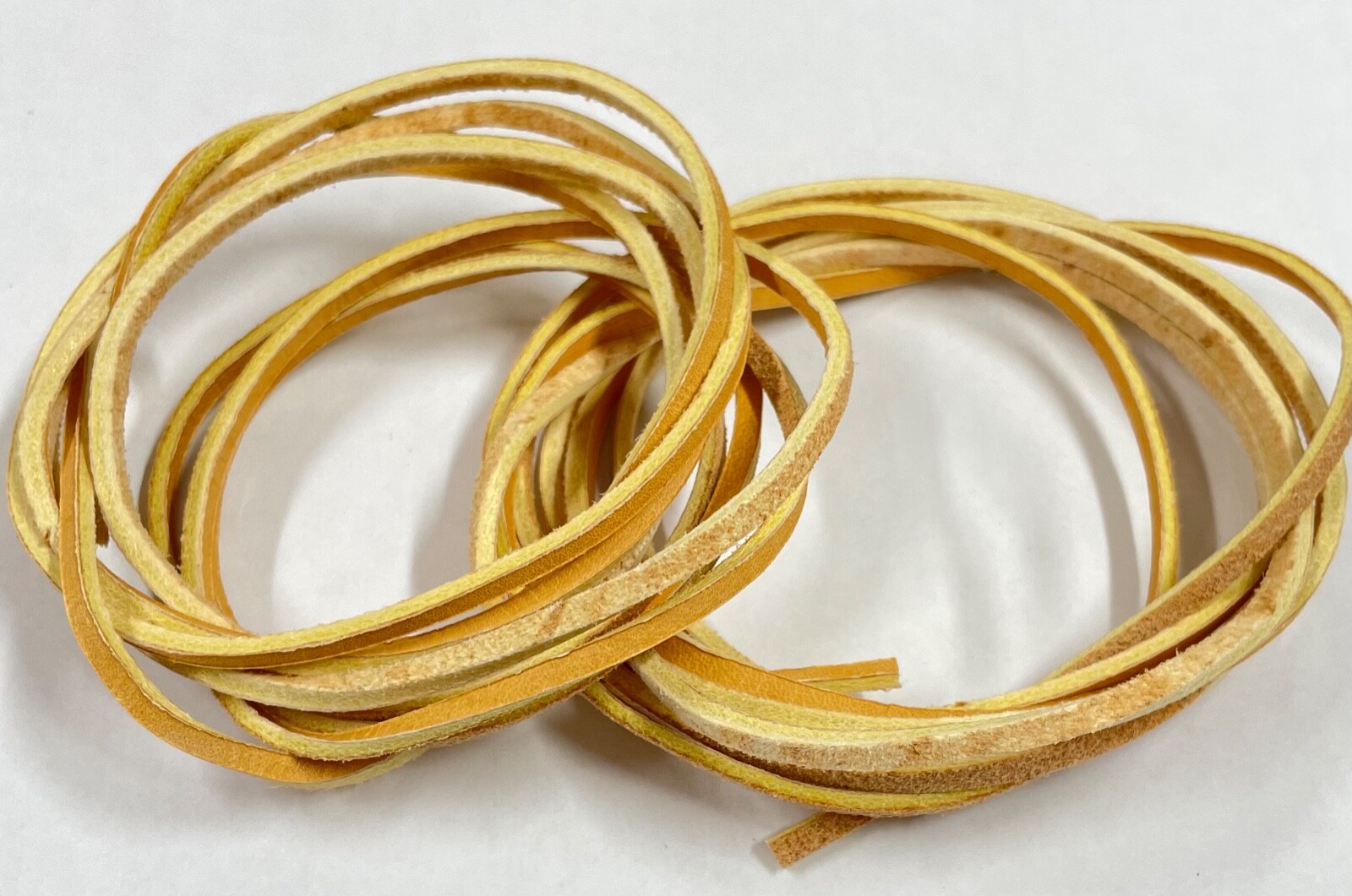 ONE PAIR- 72" ALUM tanned Strong Latigo Leather Shoelaces Strings Boot Laces