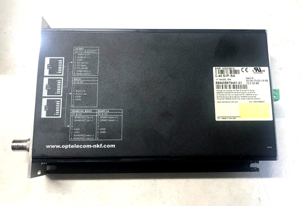 Siqura Optelecom-NKF C-40 E /IP /SA One-Channel IP Video Encoder Decoder