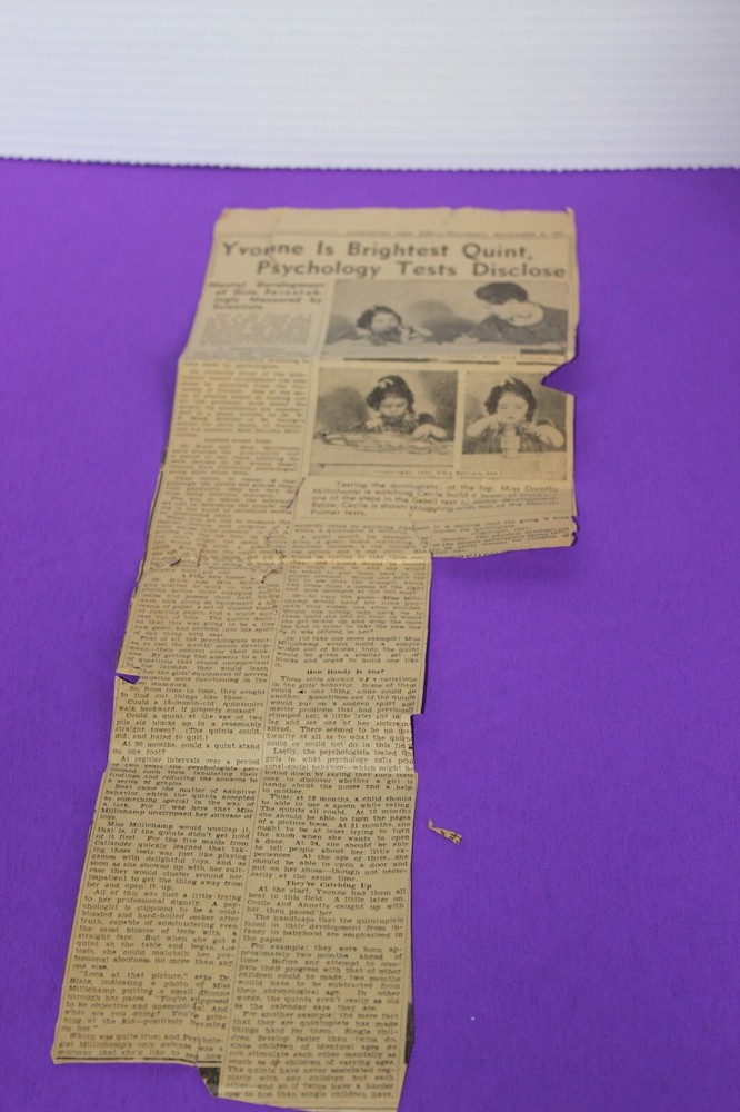 Dione Quints memorabilia orginal