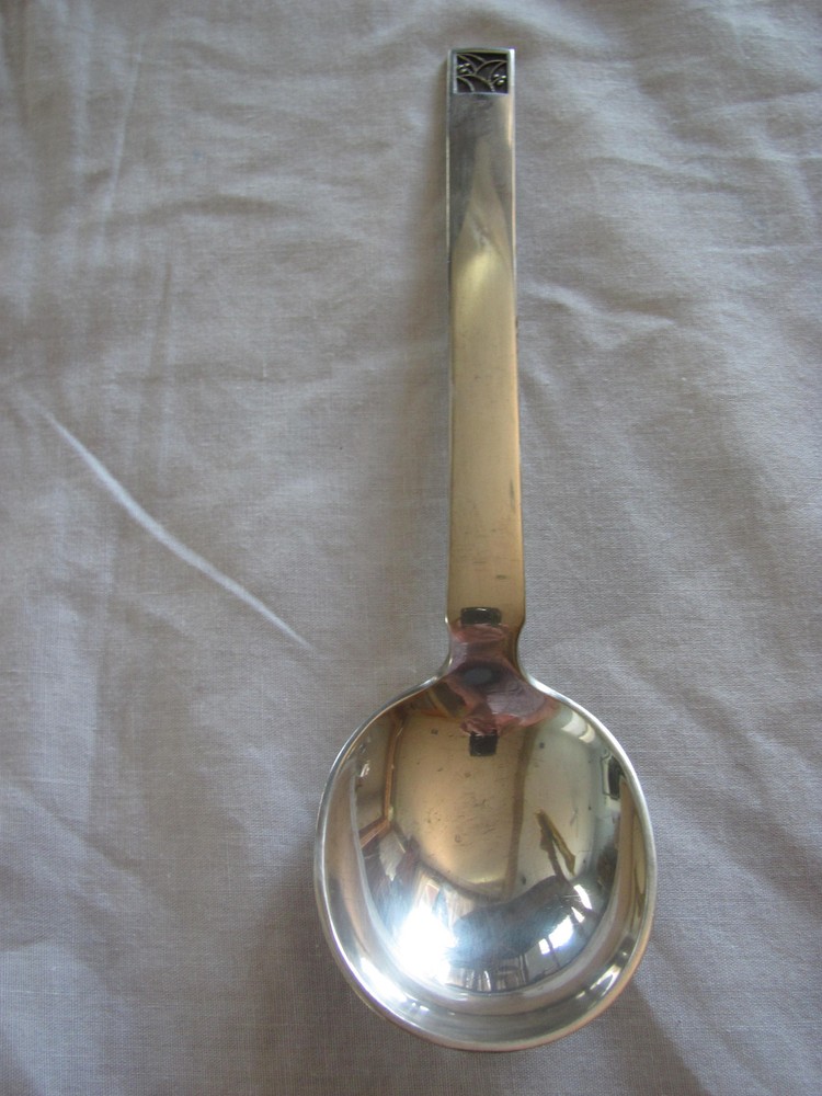 Evald Nielsen Denmark Silver 830 - Pattern #33 - Large Serving Spoon