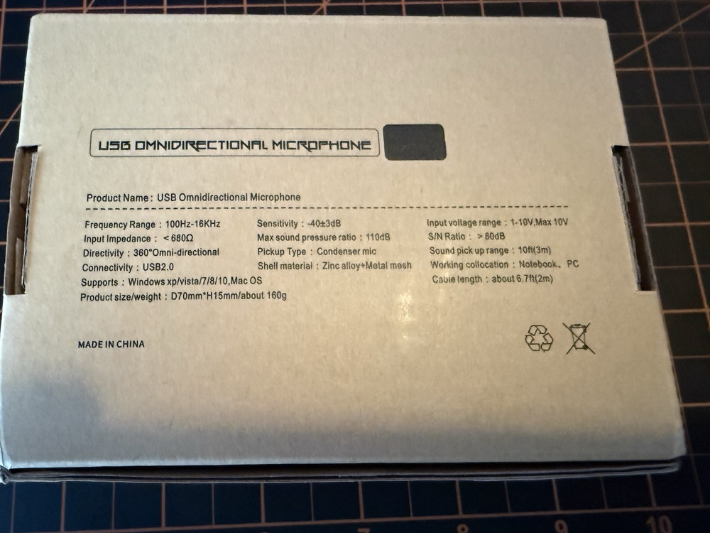 Hamkot Desktop USB Microphone-Preowned