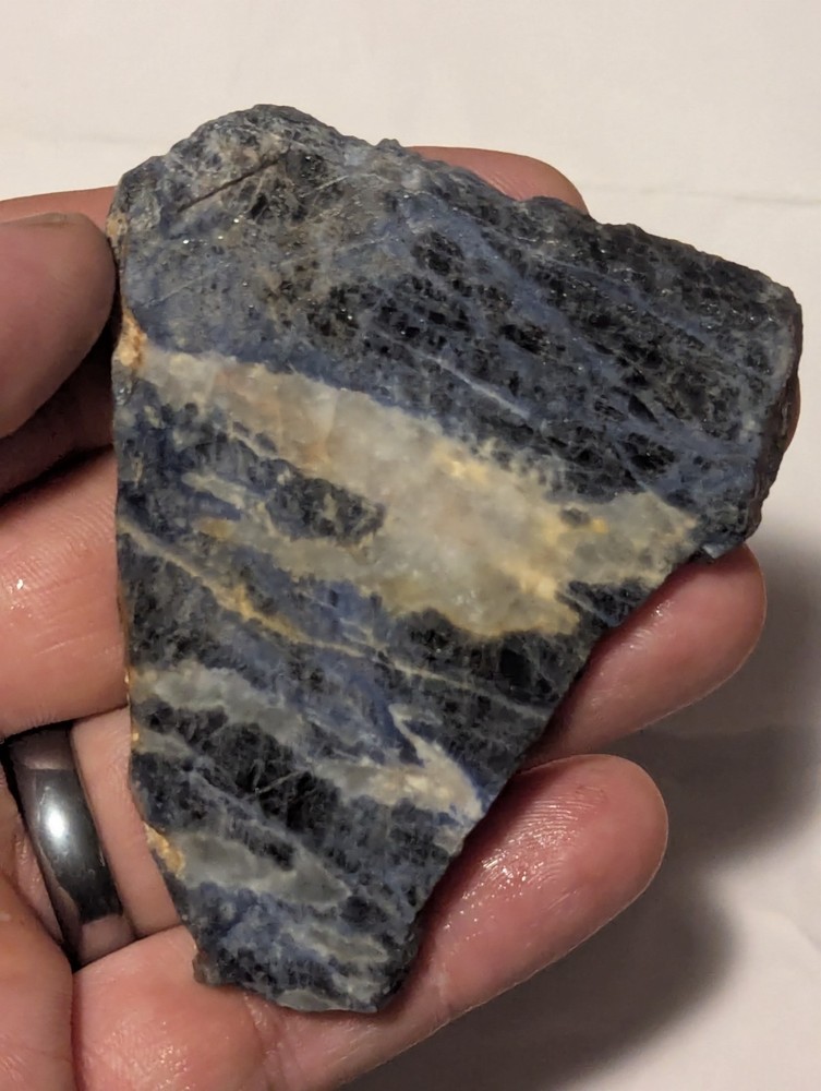 Natural Blue Sodalite Crystal Slab