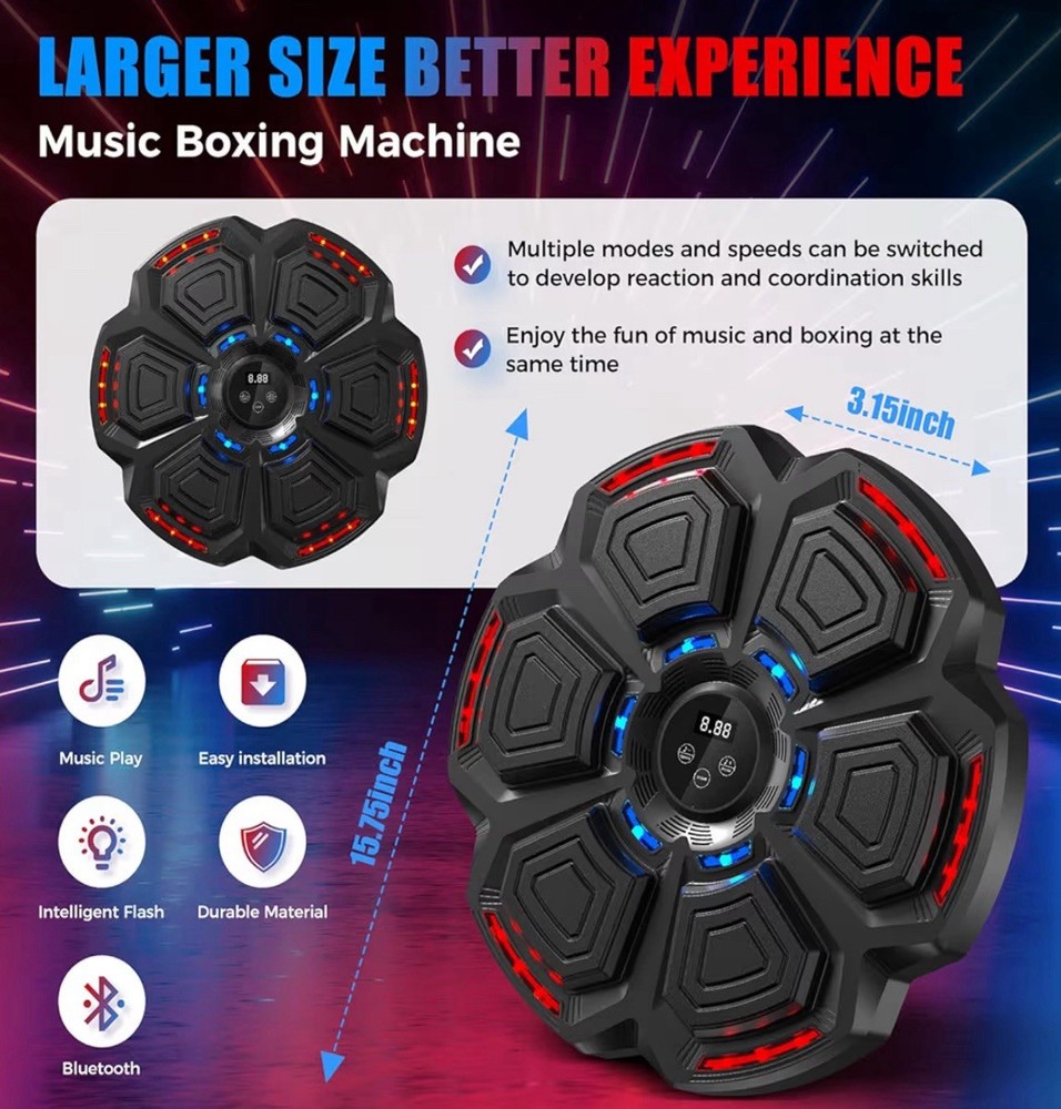 Music Boxing Machine for Adults,Bluetooth Smart Boxing Training Machine,Wall