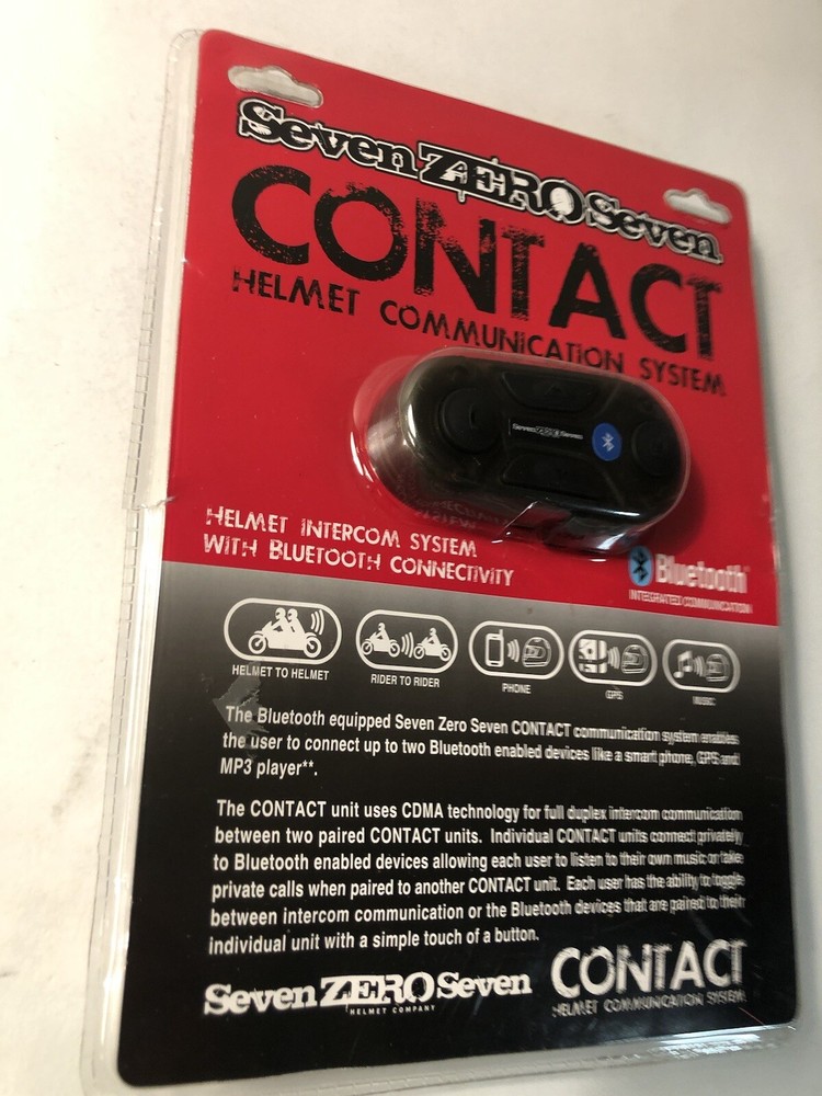 Seven Zero Seven Contact Helmet Communication System with Bluetooth.