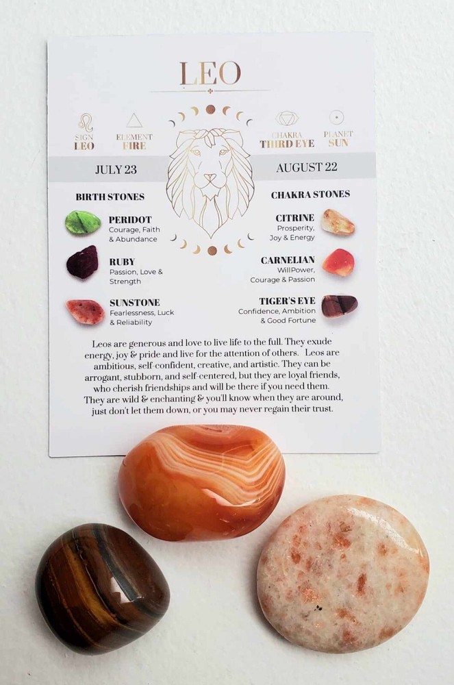 Leo Zodiac Crystal Kit