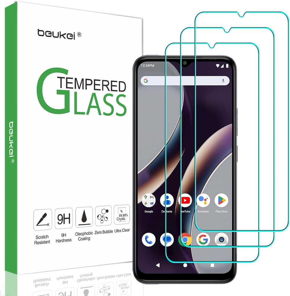 (3 Pack) Designed for BLU G63 Screen Protector Tempered Glass, anti Scratch, Bub