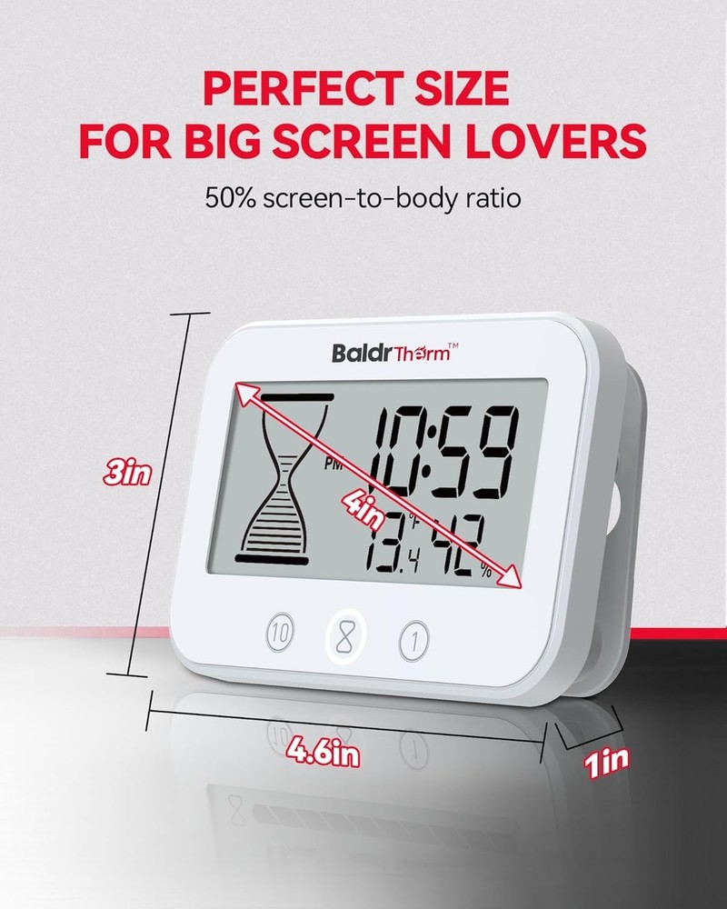 Baldrtherm Digital Timer, Works as a Countdown Timer, Real-time Clock Hygrometer