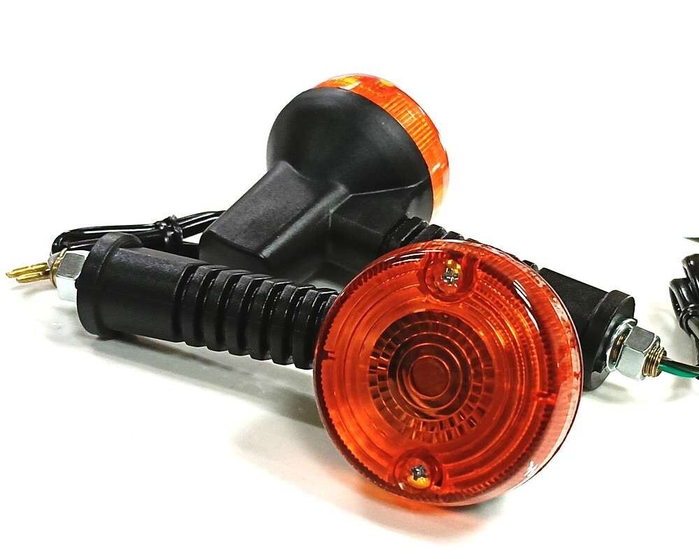 Pair Front Turn Signals Blinkers For Kawasaki KLR650 KL650A KL 650 1987-2007