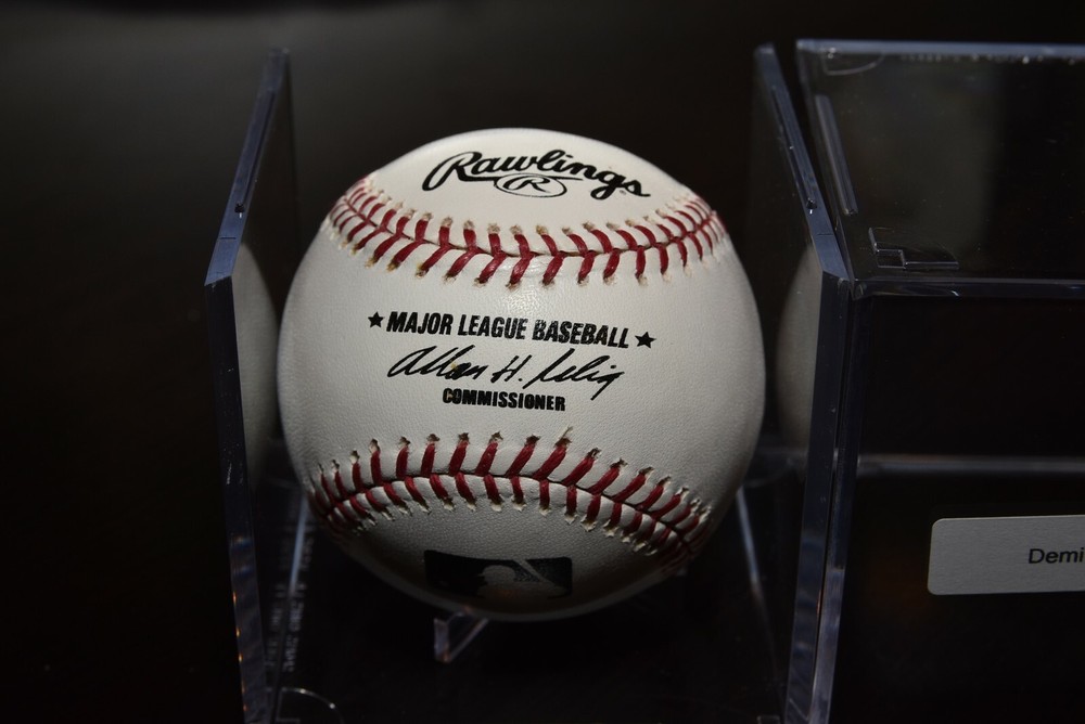 DEMI MOORE signed autographed RAWLINGS baseball