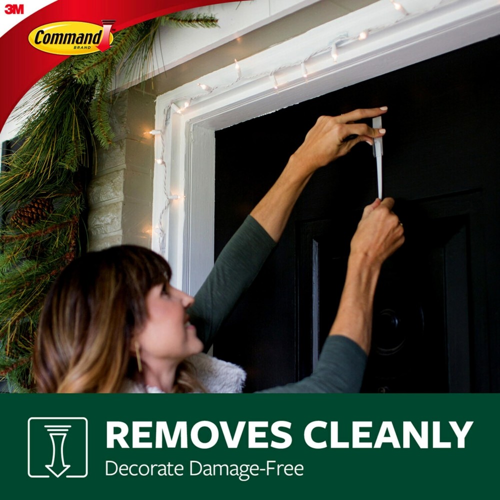 Command Bath Water-Resistant Adhesive Refill Strips Re-Hang Medium and Large ...