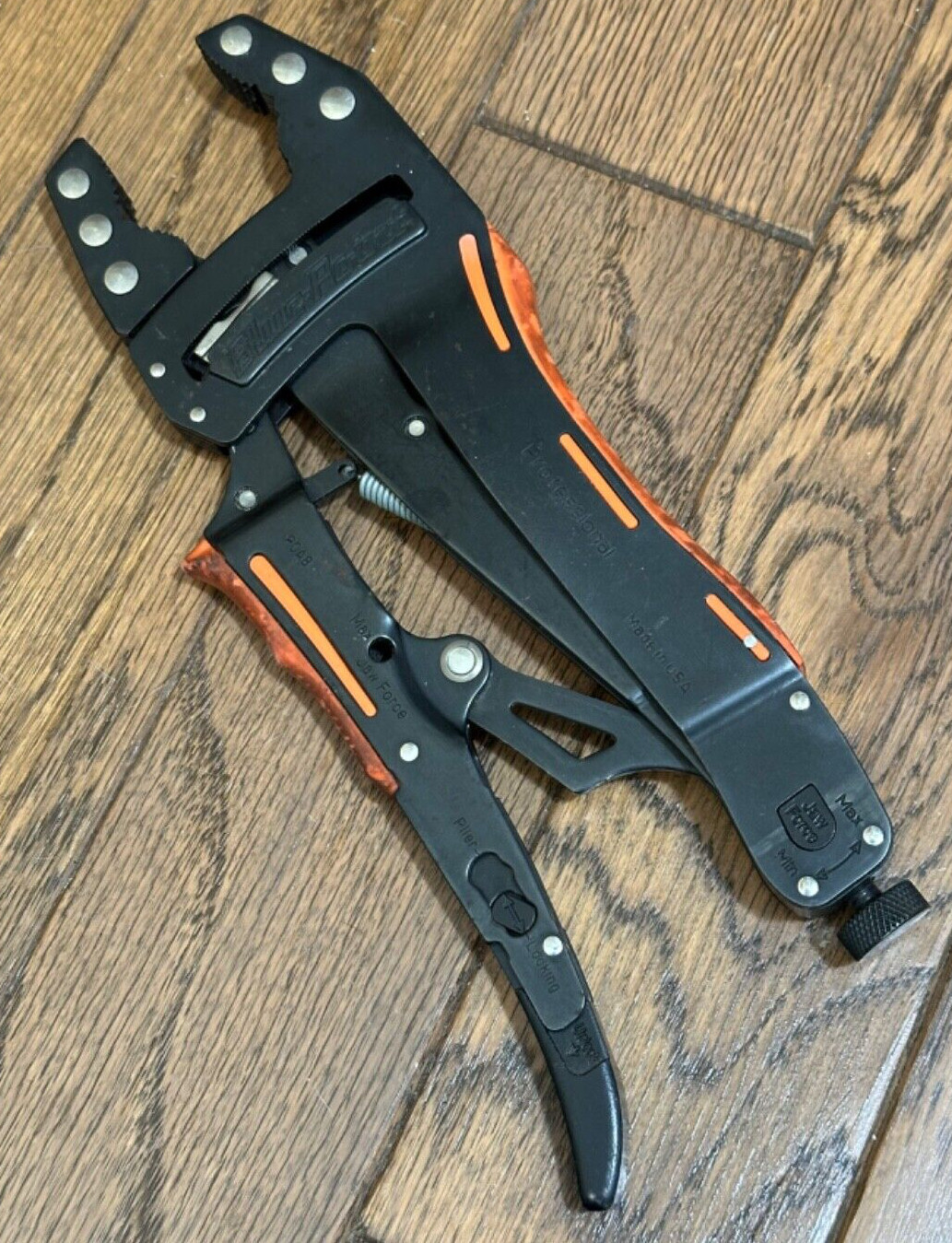 🇺🇸 Blue Point Tools Self Locking Pliers Vise Max Grip Force Adjustable Orange