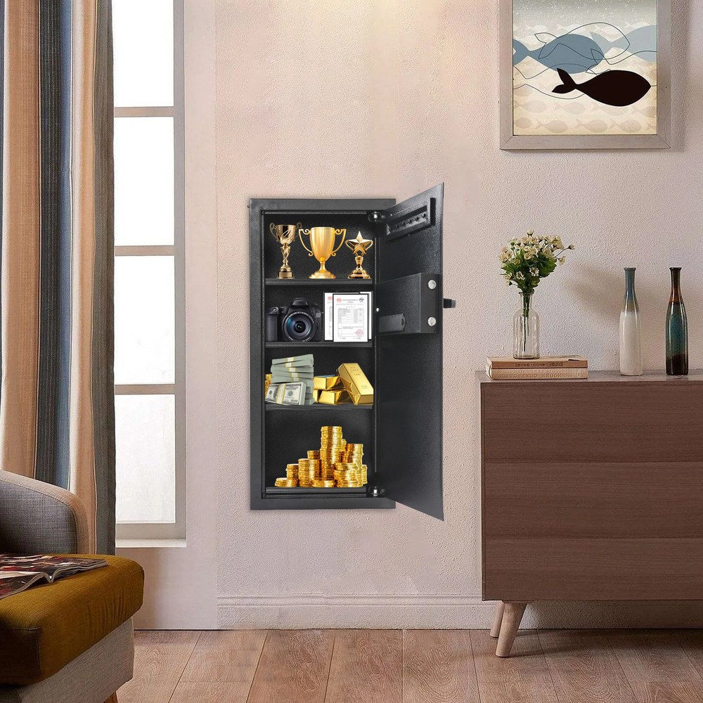 Rectangular Wall-mounted Safe Hidden Modern Embedded Wall Password Safe Case