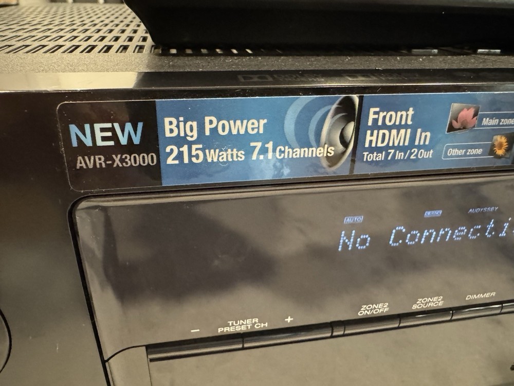 Denon AVR-X3000 7.1 CH 4K UHD Integrated Network A/V Receiver +Remote *BUNDLE!