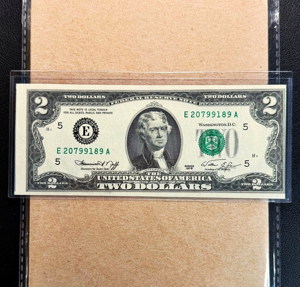 1976 $2 FRN Richmond "MISALIGNMENT ERROR" - UNC "GOOD EMBOSSING"