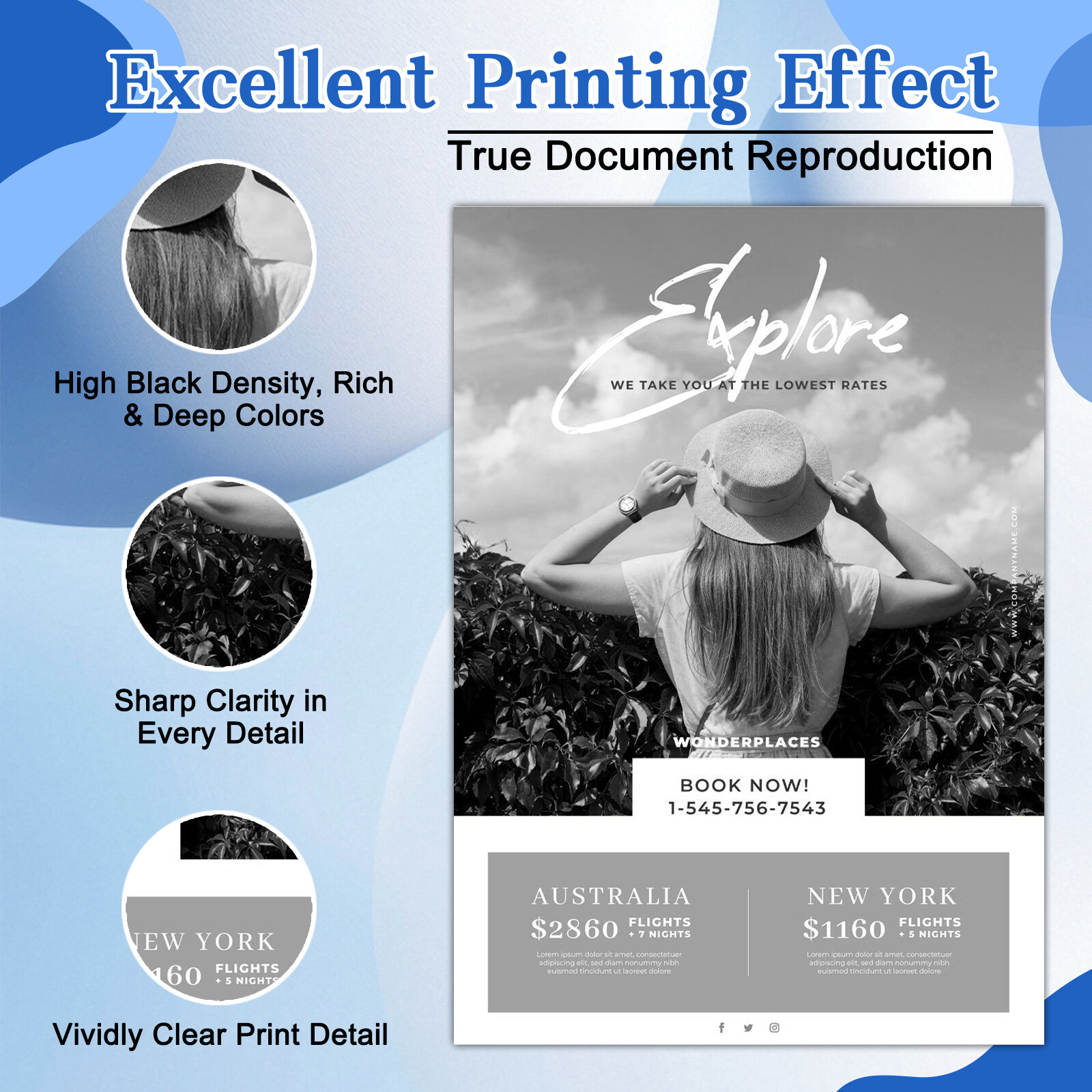 2PK W1380A Toner with Chip For 138A HP LaserJet Pro 3001dw 3001fdw MFP 3101fdw