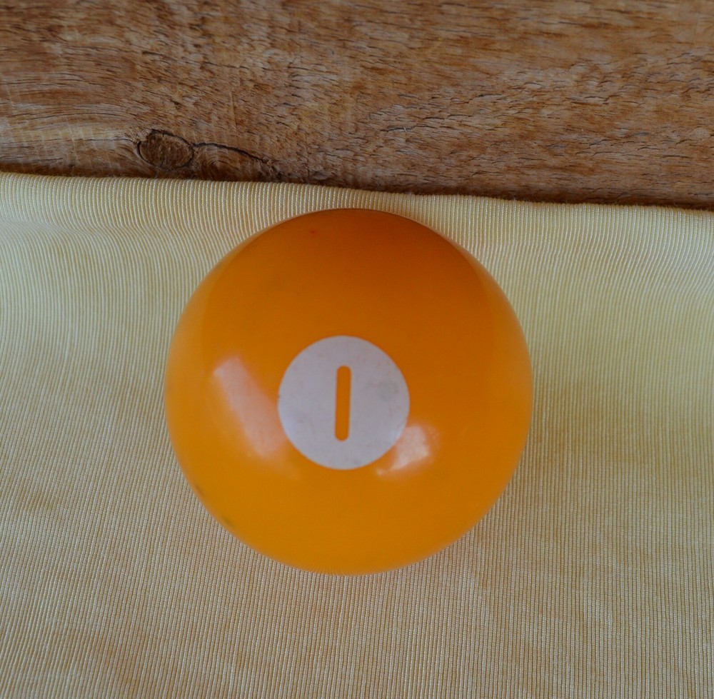 Vintage Pool Ball No. 1 Solid Yellow Replacement Re-purpose