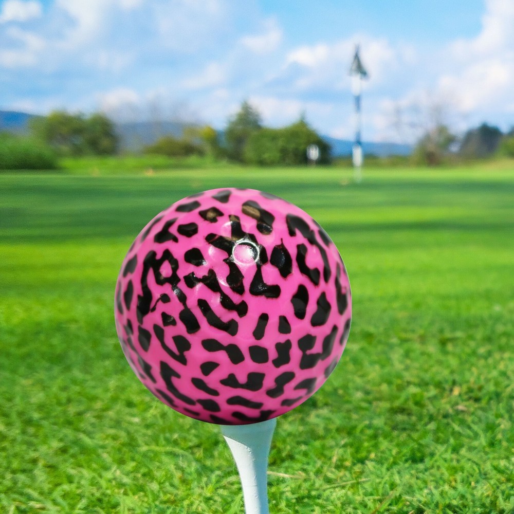 Pink Leopard Print Golf Balls 12 pack - Great Gift Idea!