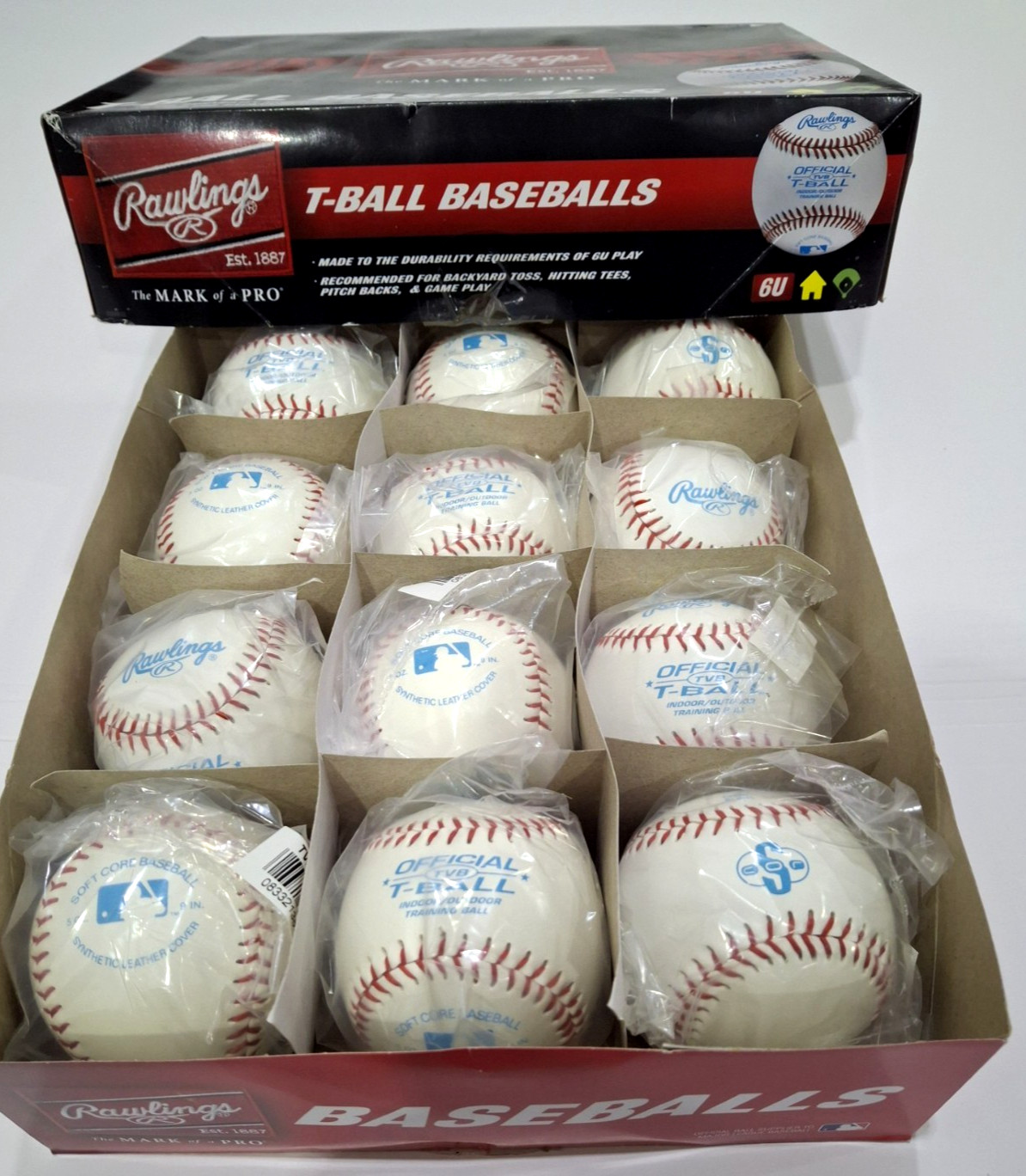 Rawlings Team Pack 6U T-Baseballs- 1 Dozen