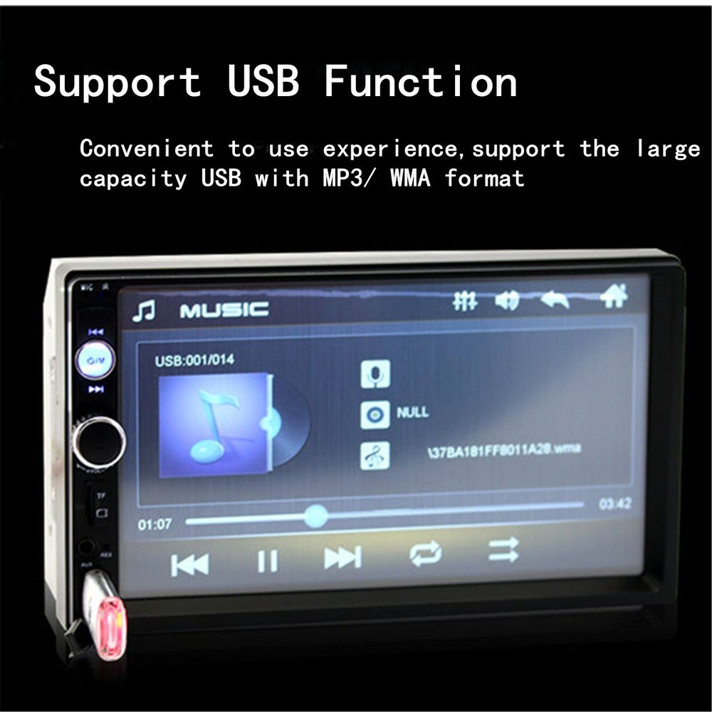 800x480 digital TFT Touch Screen V3.0 Support USB Bluetooth with Backup camera