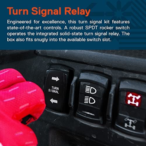 True Mods UTV ATV LED Turn Signal Light Blinker Kit [SPDT Switch Control