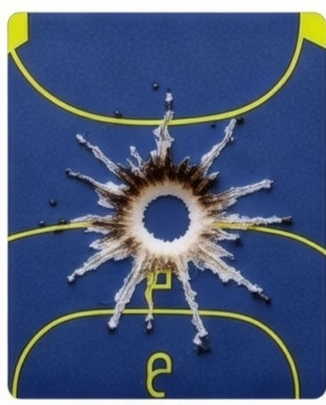 Reactive Splatter Shooting/Range Targets Burst - 12'' x 18'' - 6 Bullseye Areas