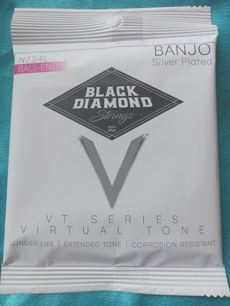 Black Diamond Light Gauge Ball End 5 String Banjo String Set, N734L