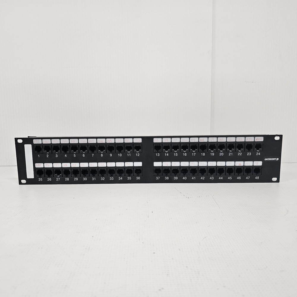 UL Listed Comm. Circut Accessory Cat5 Jack Panel 48 Port 19" Rack Mountable