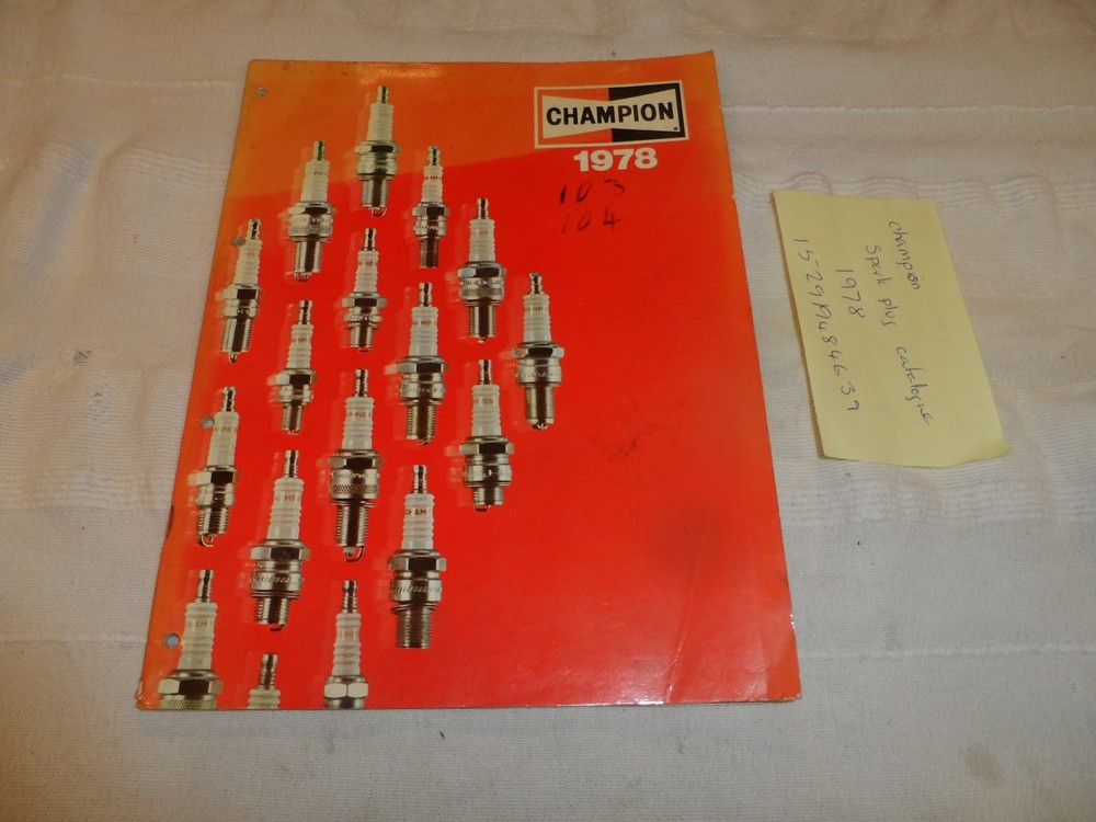CHAMPION SPARK PLUG CATALOGUE DATED 1978